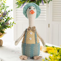 15.75 In. H Easter Fabric Boy Duck Figurine