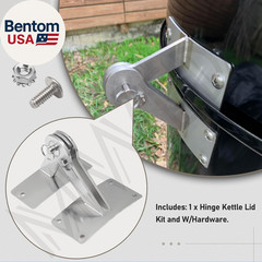 Stainless Hinge Gasket Kit Compatible with Weber Smokey Mountain WSM Smoker Gril