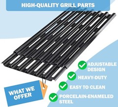 4-Pack Adjustable Cooking Grates – 6″ Wide Universal Replacement Grill Grid