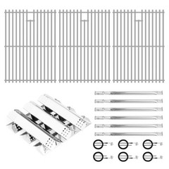 Stainless Steel Cooking Grate,Heat Shield and Burner Kit for Nexgrill Replace…