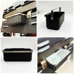 Rear Grease Cup Replacement & 12 Foil Liners for 7″ x 2.8″ x 3.2″, Black