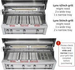 Grill Briquette Tray Replacement for Lynx 42in 54in Grill, Narrow Briquette T…