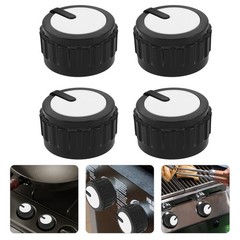 4Pcs Black Plastic Grill Knobs Replacement for Gas Bbq Stove Burner