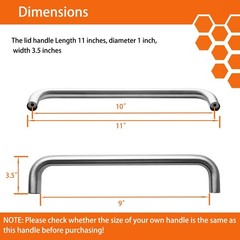 11″ Stainless Steel Grill Handle Replacement for Traeger Pellet Grills – Fits Ea