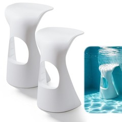 2 Pcs in Pool Stool 30-inches Tall Swim Up Pool Stools for Use Waterproof Wei…