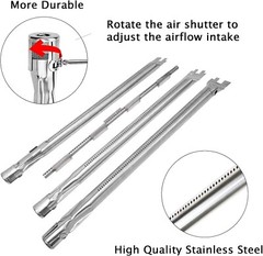 7636 Flavorizer Bars & 69787 Grill Burner for Weber Spirit E310, Spirit I&II 300
