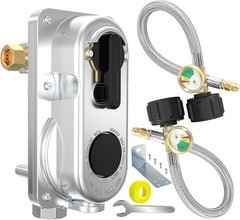 Automatic LP Gas Regulator & 15″ Pigtail Hose Set for RVs – Safety Certified