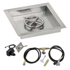 BBQGuys Signature 12 Inch Stainless Steel Square Drop-In PanSpark Ignition Kit6