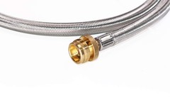 DOZYANT 5 Feet Stainless Steel Braided Propane Adapter Hose 1 5Feet, Silver