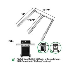 Uniflasy 7636 Flavorizer Bars and 69787 Burner Tube for Weber Spirit & Spirit…