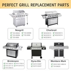 Universal Grill Heat Plates, Adjustable Heat Shield Tent, Burner Covers, 4-Pack