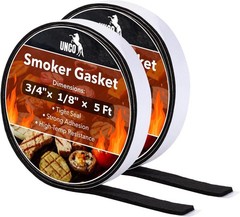 Grill Gasket, 3/4″x 1/8″, 2 Pack, 5 ft, Smoker Gasket Sealer High Temp, Easy …