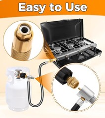 1LB Propane Tank Adapter 3FT Hose with Regulator for Coleman 5428 Guide Series