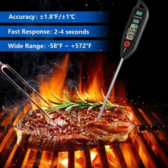 BOMATA Digital Water Thermometer for Water, Liquid, Candle and Cooking. Black