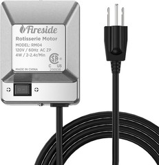 Heavy Duty Stainless Steel Grill Rotisserie Motor, 4W Waterproof Switch, 40 lbs
