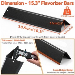 Flavorizer Bars Heat Plates Shield Tents Gas Burner Deflector Set Spirit Porc…