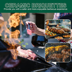 Ceramic Briquettes Grill Bricks Replacement 50 Piece Barbecue Briquettes Gas Gri