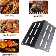 17.5″ Porcelain Flavorizer Bars & Heat Deflectors for Weber Genesis 300 Series