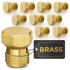 10Pcs Propane Orifice Kit – M6X0.75Mm, 0.5Mm=0.02″=24Awg Brass Nozzle Temperatur