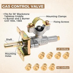 2Pack Gas Control Valve For 36″ Blackstone Tabletop Griddle 2 /4 Burner Gril