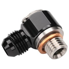 6AN Male Flare Banjo to M12x1.5 Stainless Steel Banjo Bolt 6AN to M12x1.5 Black