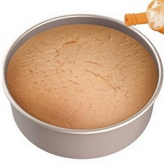 Round Cake Pan Nonstick Removable Bottom Thick Carbon Steel for Even Heat