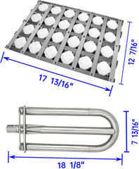Grill Burners Grill Briquette Tray for Alfresco ALX2-30CD, ALX2-42C, ALX2-42RFG,