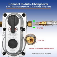 2-Stage Auto Changeover Propane Gas Regulator for RVs – Listed Safety
