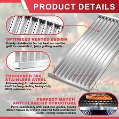 Stainless Steel Emitter Plates Replacement for Charbroil Tru-Infrared Grills – 3