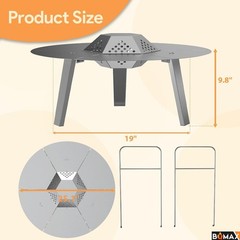 FirePit Heat Deflector for Solo Stove Bonfire 19.5″, Portable Heat Diffuser w…