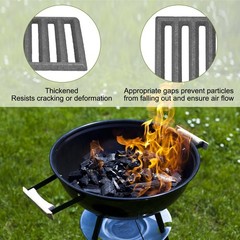 Cast Iron Fire Grate, 8.4″ Rectangle BBQ Grill Grate Replacement High Heat Ch…