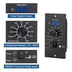 Digital Thermostat Kit with RTD Temperature Sensor 2 Meat Probes Replacement