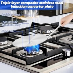 11″ Stainless Steel Heat Diffuser Plate for Induction, Gas, Glass Cooktops – Dur