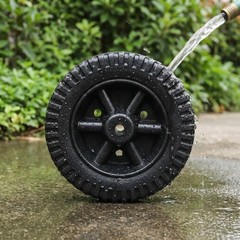 6Pcs Durable Black Plastic Grill Wheels Replacement for Bbq and Lawn Mower Carts
