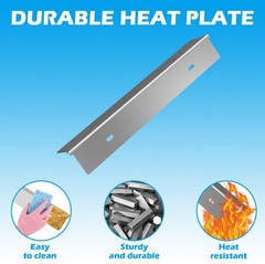 LS’BABQ Stainless Steel 7 Pack Heat Plates and 4 Pack Grill Burner Tubes Gril…