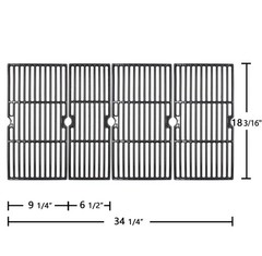 18 3/16 x 34 1/4 Inch Porcelain Cast Iron Grill Grates CharBroil 6