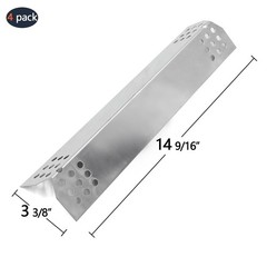 4-Burner Grill Replacement Kit | Heat Plates & 304 Stainless Steel Burners, 4-Pa