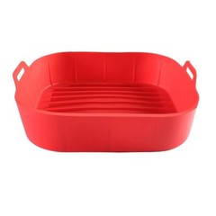 2 Sets Silicone Reusable Air Fryer and Baking Trays Food Safe Nonstick