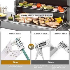 Grill Heat Plates Stainless Steel 5pcs For Kitchen Aid Jenn-Air Outdoor Gourmet