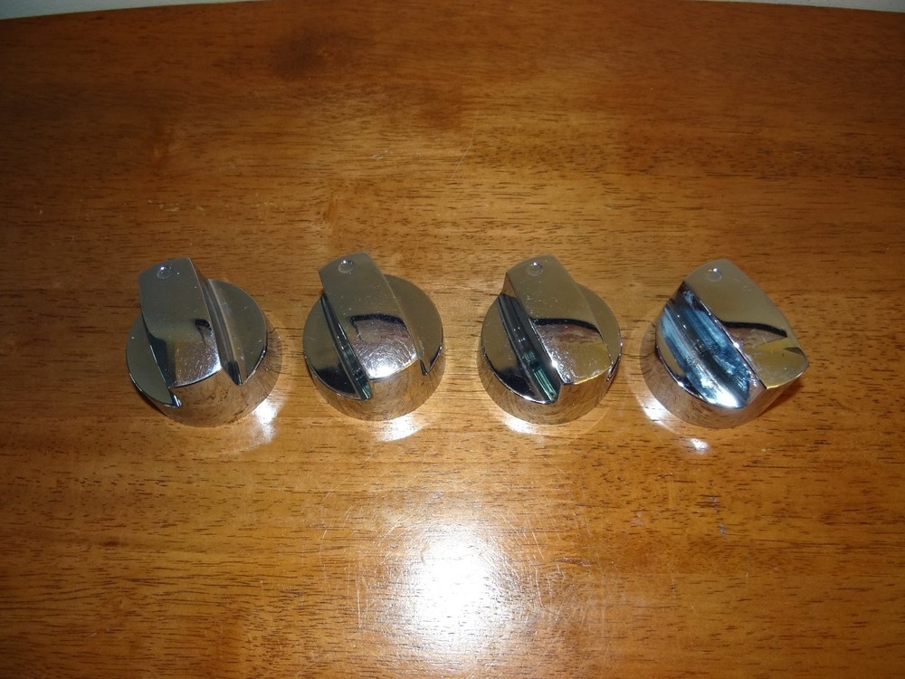 Dyna-Glo Grill Knobs Plastic Chrome Gas Grill BBQ Burner Knobs SET OF 4 OEM