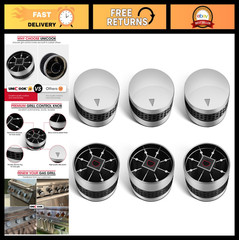 6 Pack Gas Grill Burner Knobs Replacement for BBQ, D-Shaped Valve Stem, Chrome,