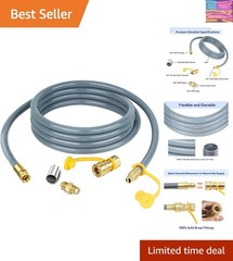 1/2″ ID Natural Gas Conversion Hose Kit 12FT with Quick Connect/Disconnect Fi…