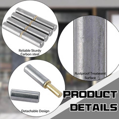 Yaocom 30 Pack 3 Inch Weld on Bullet Hinges BBQ Smoker Weldable Barrel Hinges He