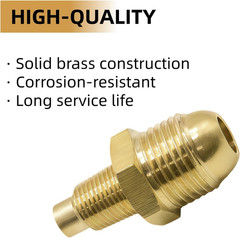 3/8″ Flare X 1/8″ NPT Gas Orifice Jets Nozzle,Propane Orifice Connector Brass Tu