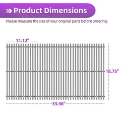 9MM Genesis ii Grill Grates for Weber Genesis ii E410, S410, SE410, E415, E43…