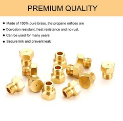12 Pack Grill Propane Gas Orifice Nozzle Conversion Kit – DIY Burner Brass Je…