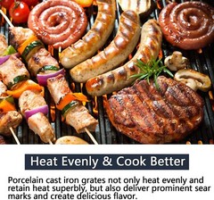 Cast Iron Grill Cooking Grates Grid 18 1/4″ 3-Pack for Char-Broil TRU-Infrared