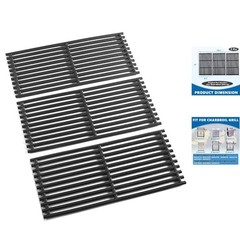 Upgrade Your Grill: 3-Pack 17” Cast Iron Replacement Grates for Charbroil Grills