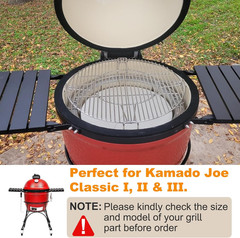 15″ Half-Moon Heat Deflector Plates for Kamado Joe Classic I, II, III, Big Green