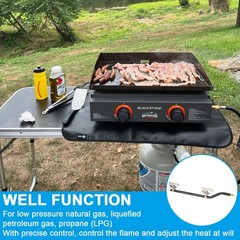Griddle Burner Valve with Igniter Port and Gas For 22 inch Griddle, Sliver